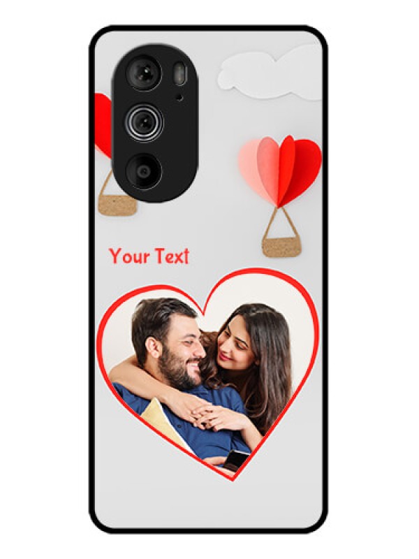 Custom Motorola Edge 30 Pro Custom Glass Phone Case - Parachute Love Design