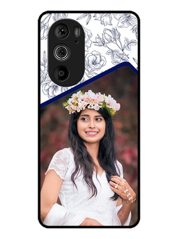 Custom Motorola Edge 30 Pro Custom Glass Phone Case - Classy Floral Design