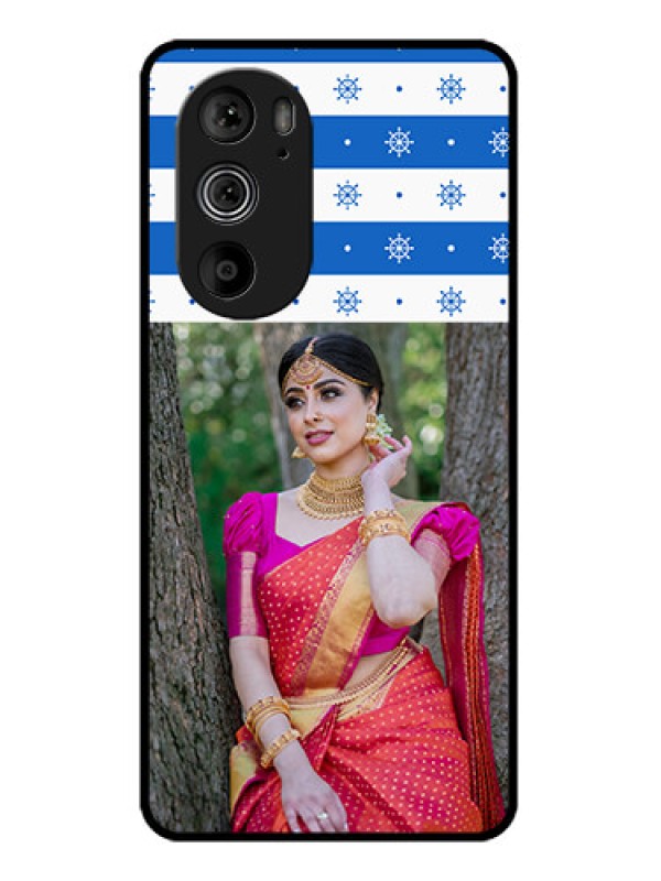 Custom Motorola Edge 30 Pro Custom Glass Phone Case - Snow Pattern Design