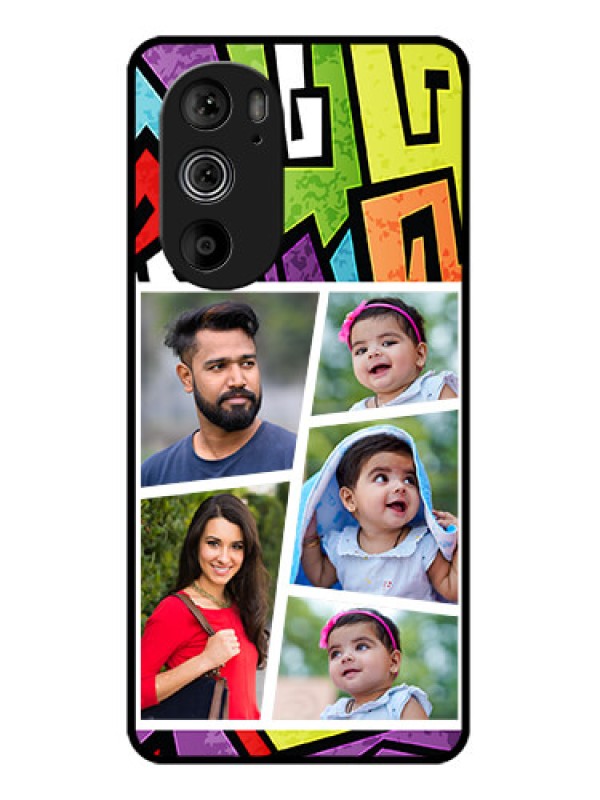 Custom Motorola Edge 30 Pro Custom Glass Phone Case - Graffiti Pattern Design