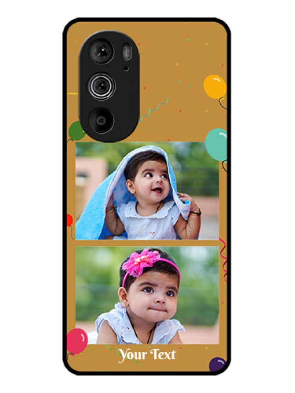 Custom Motorola Edge 30 Pro Custom Glass Phone Case - Image Holder With Birthday Celebrations Design