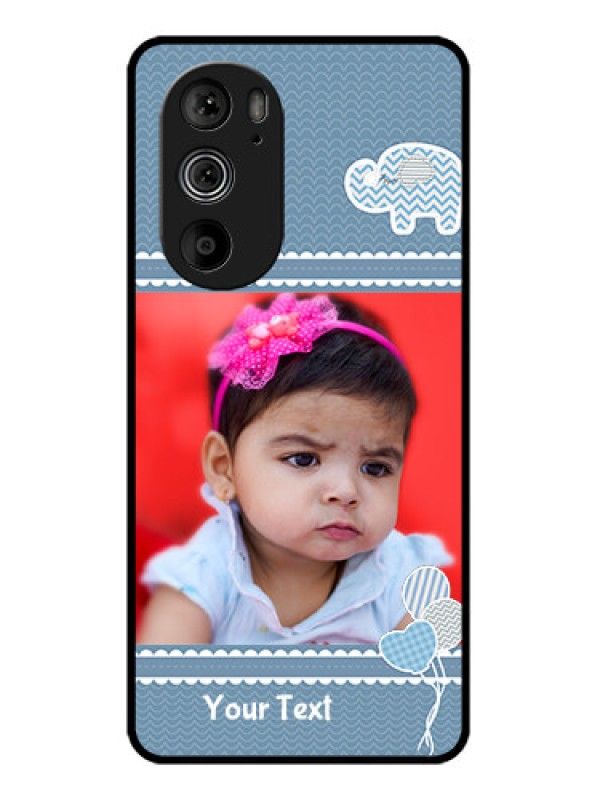 Custom Motorola Edge 30 Pro Custom Glass Phone Case - With Kids Pattern Design