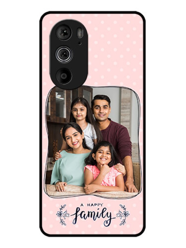 Custom Motorola Edge 30 Pro Custom Glass Phone Case - Family With Dots Design
