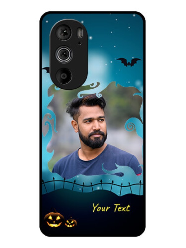Custom Motorola Edge 30 Pro Custom Glass Phone Case - Halloween Frame Design