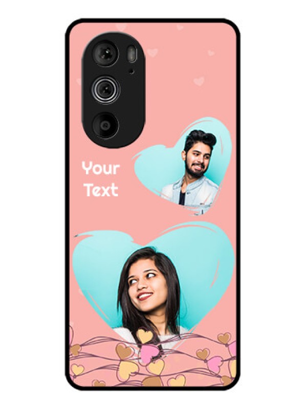 Custom Motorola Edge 30 Pro Custom Glass Phone Case - Love Doodle Design
