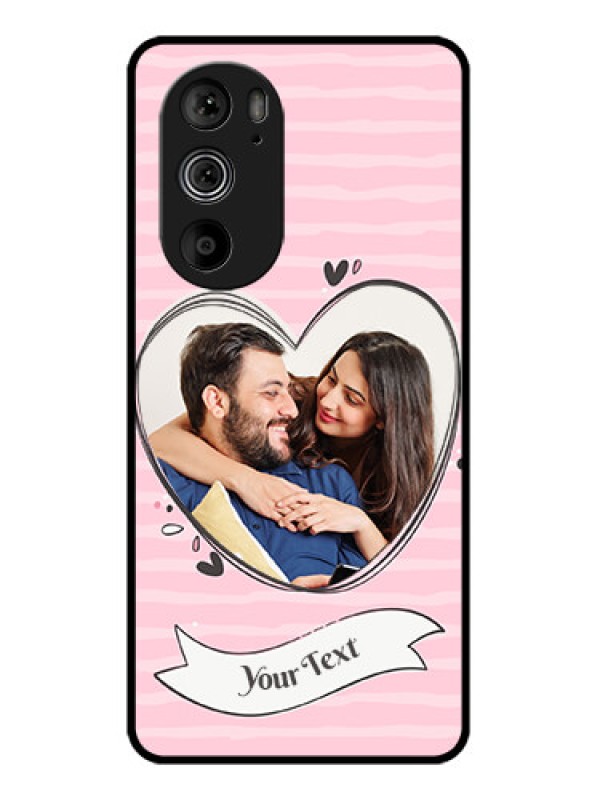 Custom Motorola Edge 30 Pro Custom Glass Phone Case - Vintage Heart Design