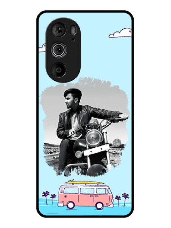 Custom Motorola Edge 30 Pro Custom Glass Phone Case - Travel & Adventure Design
