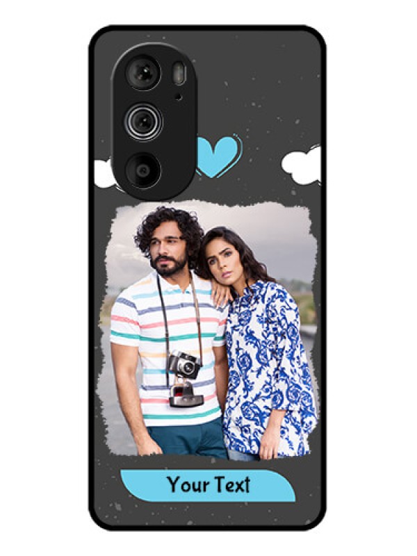 Custom Motorola Edge 30 Pro Custom Glass Phone Case - Splashes With Love Doodles Design
