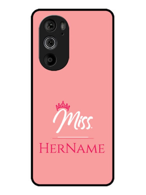 Custom Motorola Edge 30 Pro Custom Glass Phone Case - Mrs With Name Design