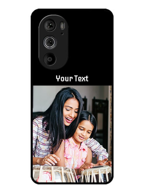 Custom Motorola Edge 30 Pro Custom Glass Phone Case - Photo With Name Design