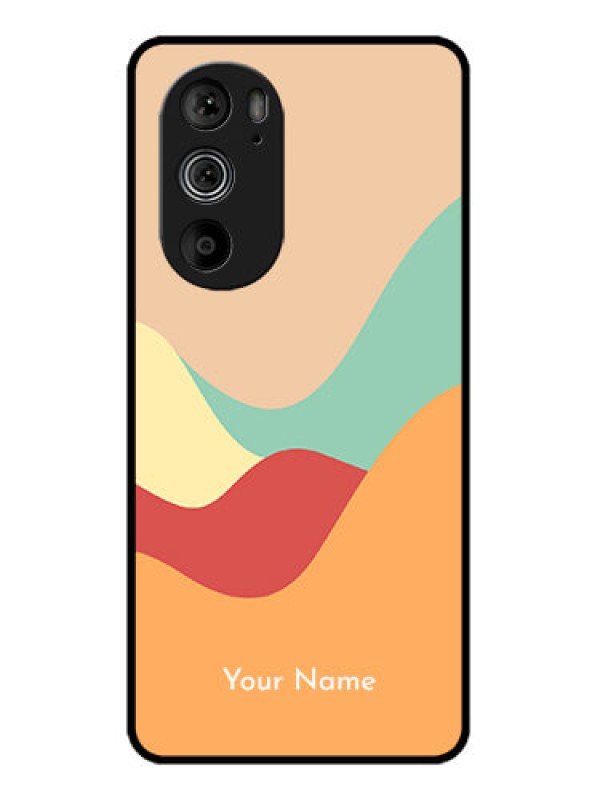 Custom Motorola Edge 30 Pro Custom Glass Phone Case - Ocean Waves Multi - Colour Design