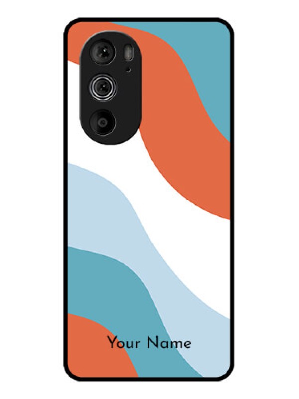 Custom Motorola Edge 30 Pro Custom Glass Phone Case - Coloured Waves Design