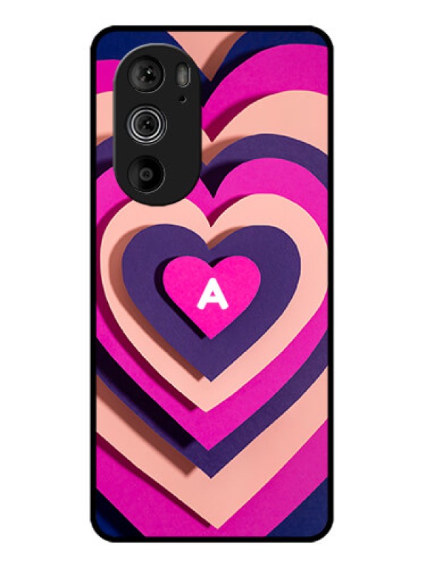 Custom Motorola Edge 30 Pro Custom Glass Phone Case - Cute Heart Pattern Design