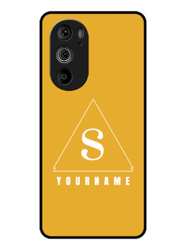 Custom Motorola Edge 30 Pro Custom Glass Phone Case - Simple Triangle Design