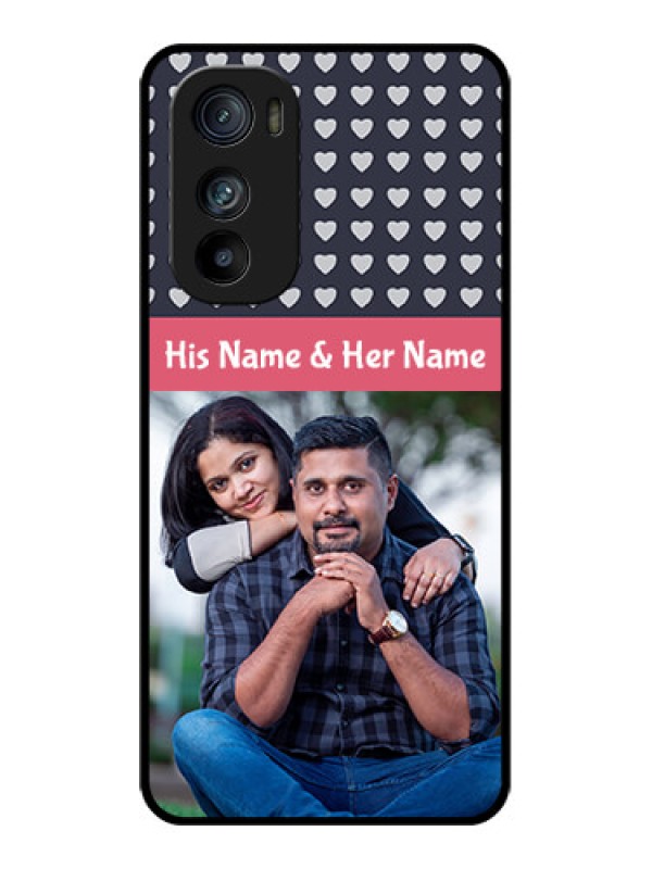 Custom Motorola Edge 30 Custom Glass Phone Case - Love Symbols Design