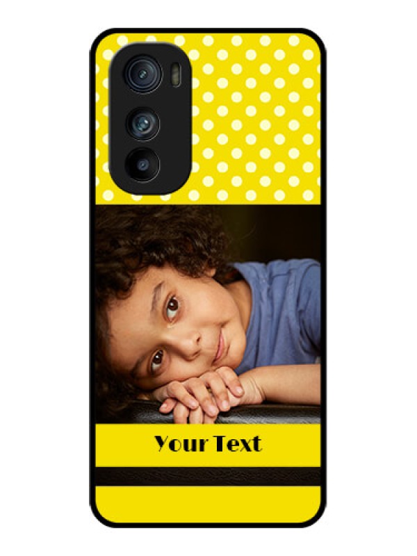 Custom Motorola Edge 30 Custom Glass Phone Case - Bright Yellow Case Design