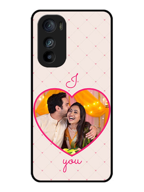 Custom Motorola Edge 30 Custom Glass Phone Case - Heart Shape Design