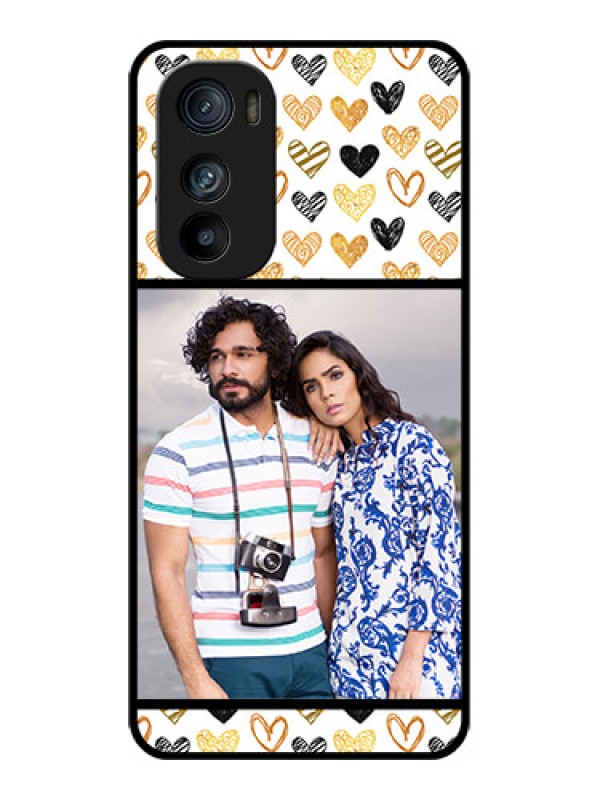 Custom Motorola Edge 30 Custom Glass Phone Case - Love Symbol Design