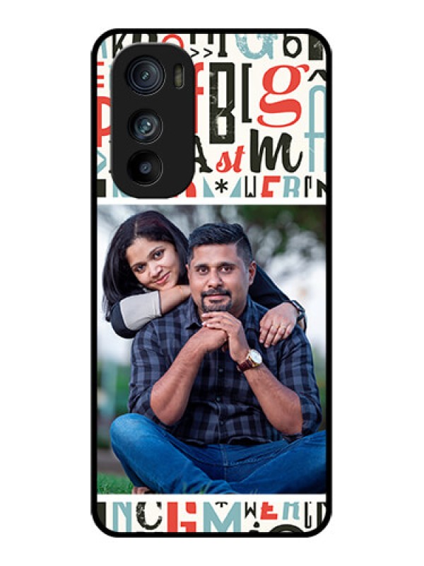 Custom Motorola Edge 30 Custom Glass Phone Case - Alphabet Design