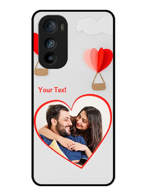 Custom Motorola Edge 30 Custom Glass Phone Case - Parachute Love Design