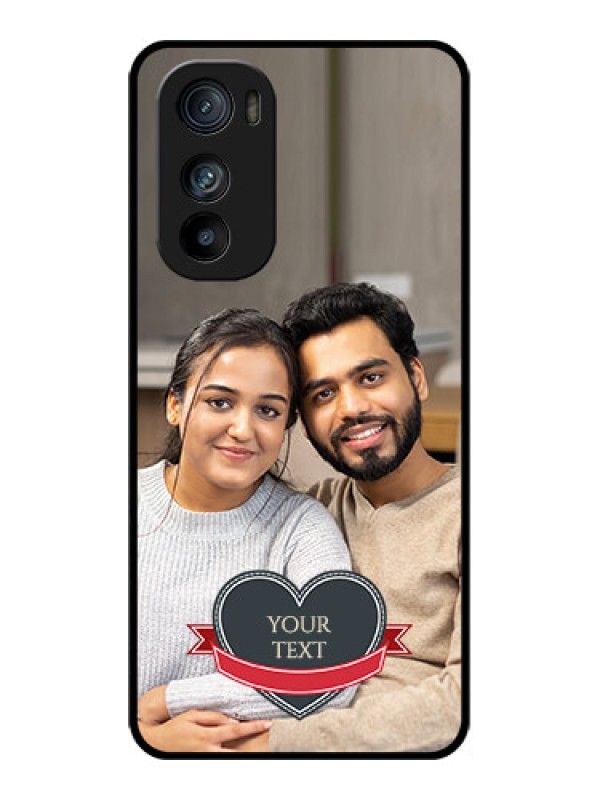 Custom Motorola Edge 30 Custom Glass Phone Case - Just Married Couple Design