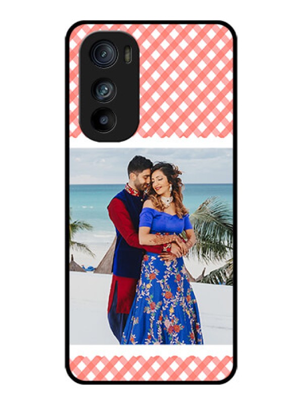 Custom Motorola Edge 30 Custom Glass Phone Case - Pink Pattern Design