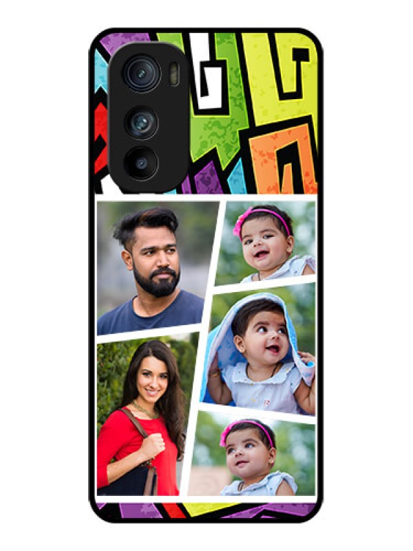 Custom Motorola Edge 30 Custom Glass Phone Case - Graffiti Pattern Design