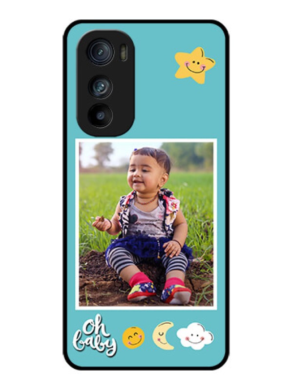 Custom Motorola Edge 30 Custom Glass Phone Case - Smiley Kids Stars Design