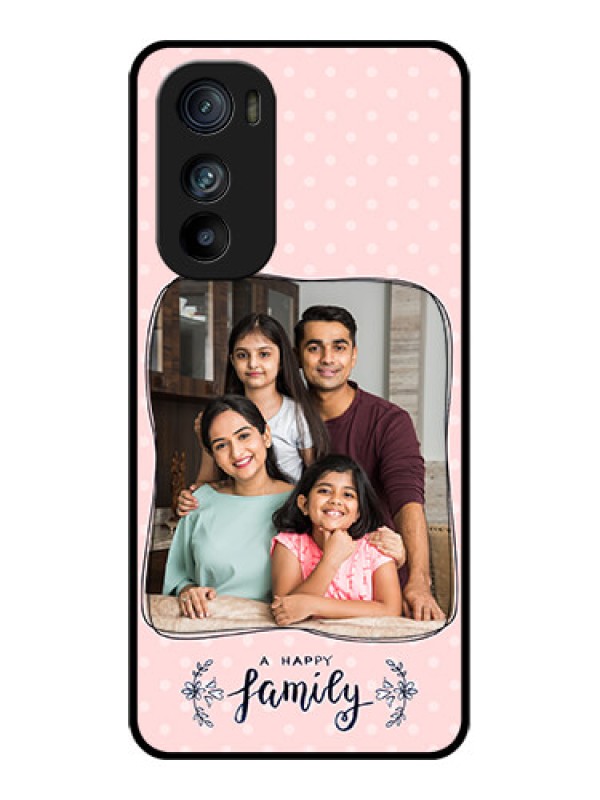 Custom Motorola Edge 30 Custom Glass Phone Case - Family With Dots Design