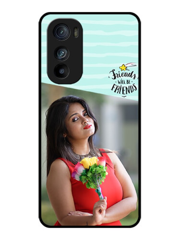 Custom Motorola Edge 30 Custom Glass Phone Case - Friends Picture Icon Design