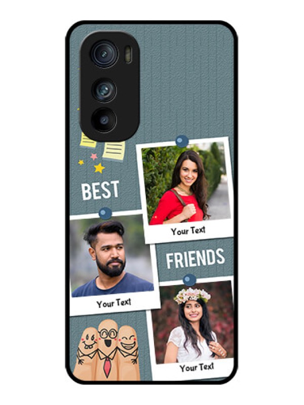 Custom Motorola Edge 30 Custom Glass Phone Case - Sticky Frames And Friendship Design