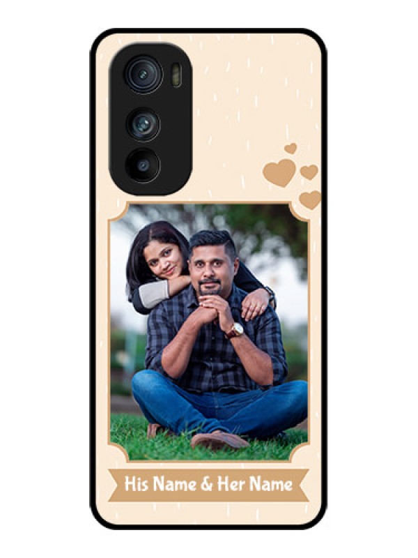 Custom Motorola Edge 30 Custom Glass Phone Case - With Confetti Love Design