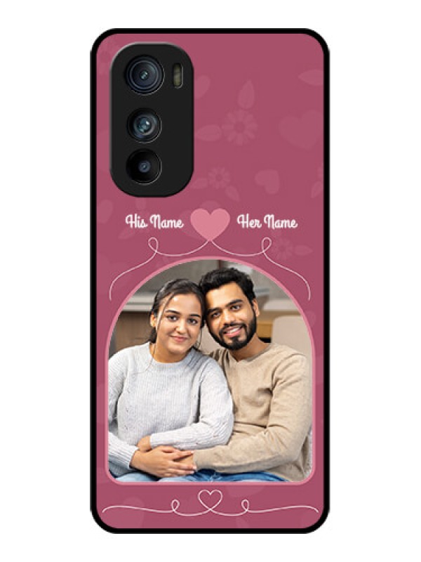 Custom Motorola Edge 30 Custom Glass Phone Case - Love Floral Design