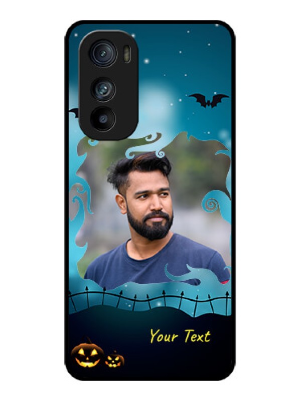 Custom Motorola Edge 30 Custom Glass Phone Case - Halloween Frame Design