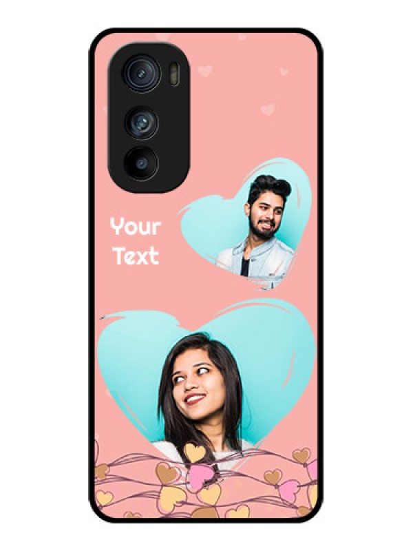 Custom Motorola Edge 30 Custom Glass Phone Case - Love Doodle Design