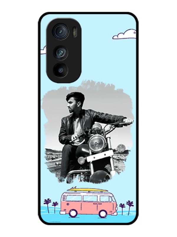 Custom Motorola Edge 30 Custom Glass Phone Case - Travel & Adventure Design