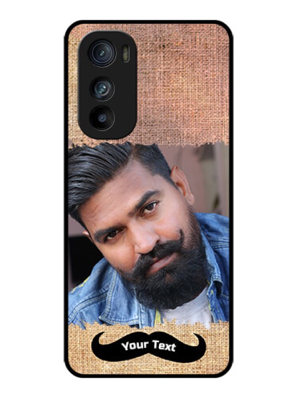 Custom Motorola Edge 30 Custom Glass Phone Case - With Texture Design