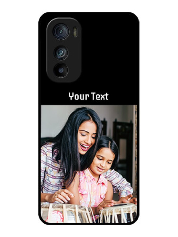 Custom Motorola Edge 30 Custom Glass Phone Case - Photo With Name Design