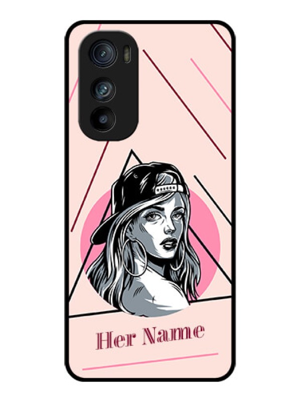 Custom Motorola Edge 30 Custom Glass Phone Case - Rockstar Girl Design