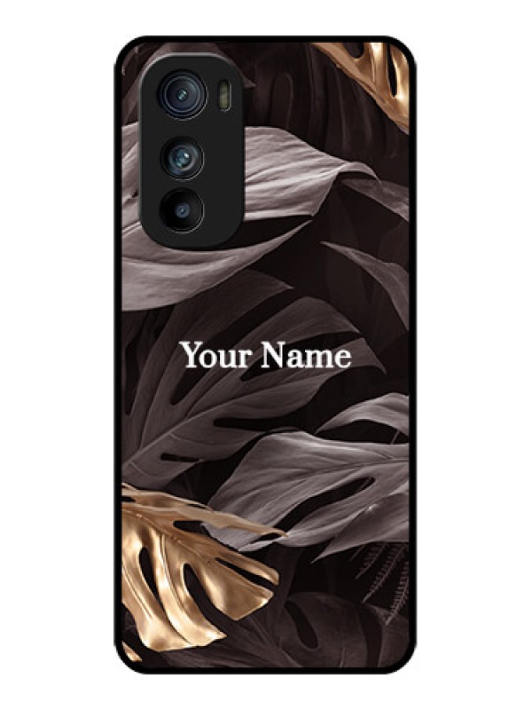 Custom Motorola Edge 30 Custom Glass Phone Case - Wild Leaves Digital Paint Design