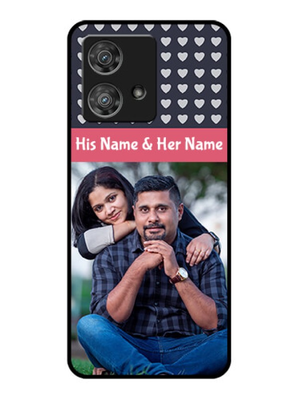 Custom Motorola Edge 40 Neo Custom Glass Phone Case - Love Symbols Design