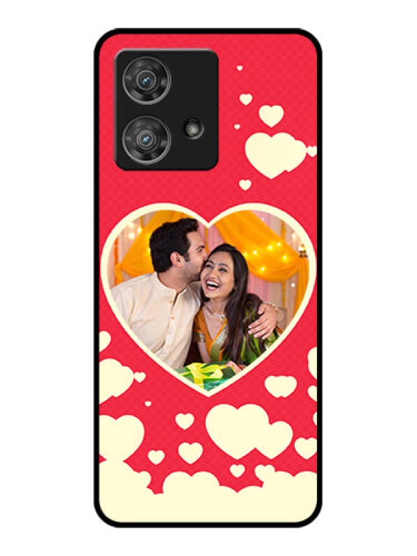 Custom Motorola Edge 40 Neo Custom Glass Phone Case - Love Symbols Phone Cover Design