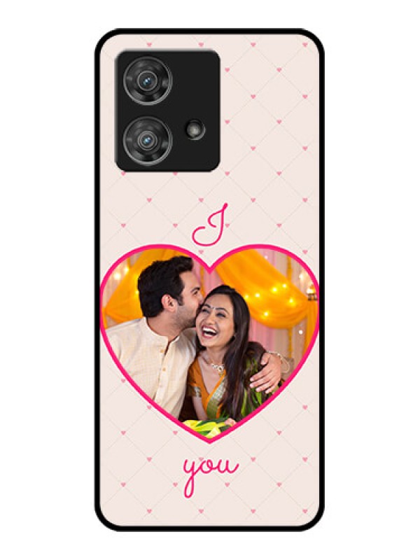 Custom Motorola Edge 40 Neo Custom Glass Phone Case - Heart Shape Design