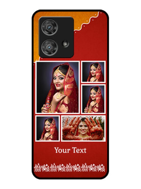 Custom Motorola Edge 40 Neo Custom Glass Phone Case - Wedding Pic Upload Design