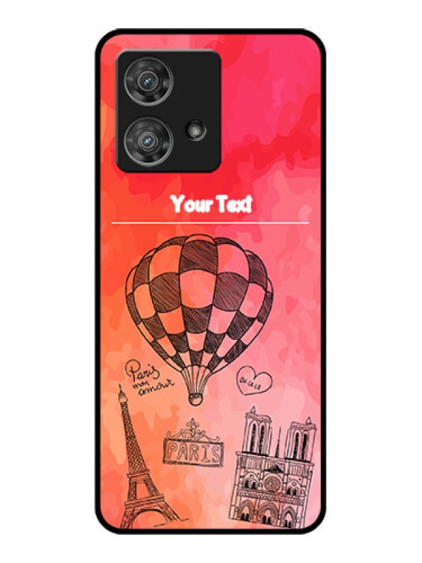 Custom Motorola Edge 40 Neo Custom Glass Phone Case - Paris Theme Design