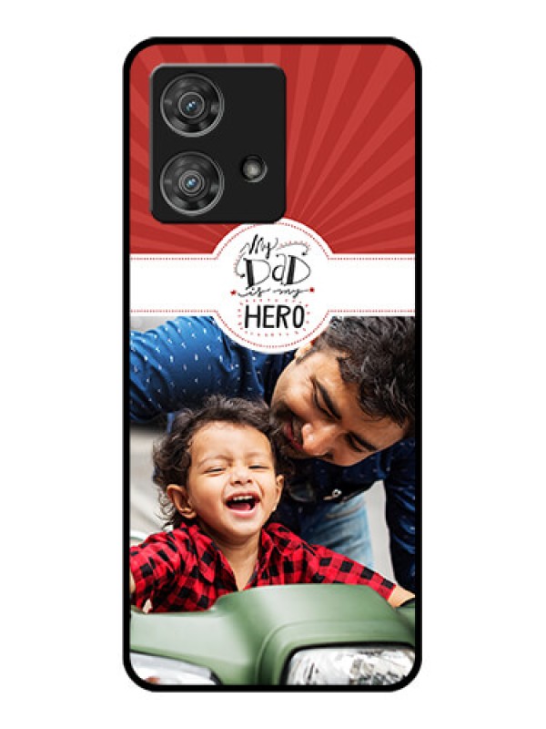 Custom Motorola Edge 40 Neo Custom Glass Phone Case - My Dad Hero Design