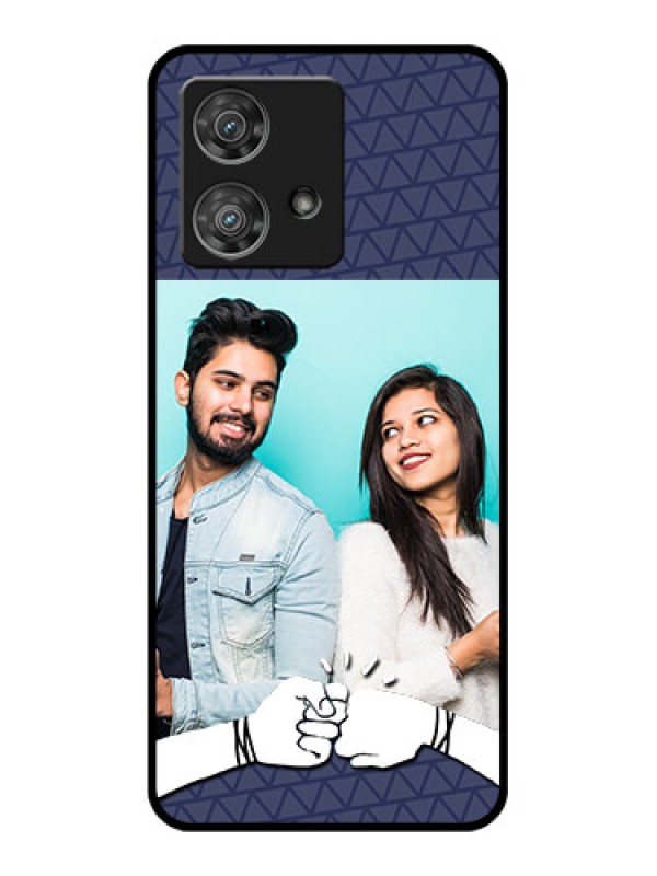 Custom Motorola Edge 40 Neo Custom Glass Phone Case - With Best Friends Design