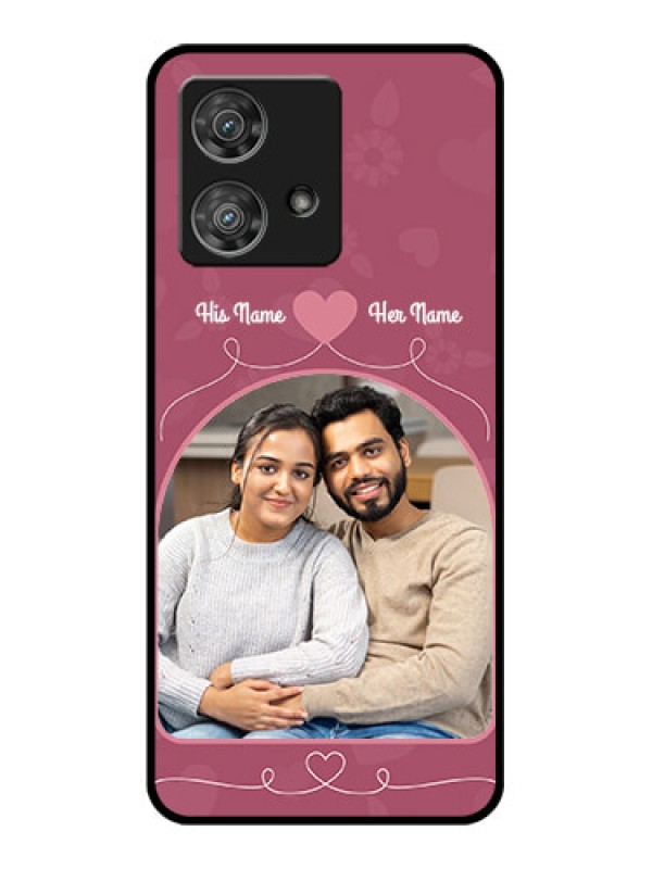 Custom Motorola Edge 40 Neo Custom Glass Phone Case - Love Floral Design