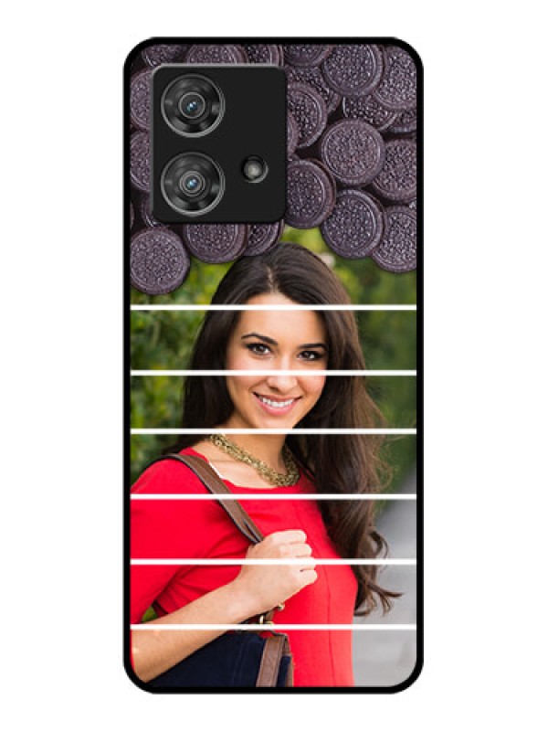 Custom Motorola Edge 40 Neo Custom Glass Phone Case - With Oreo Biscuit Design