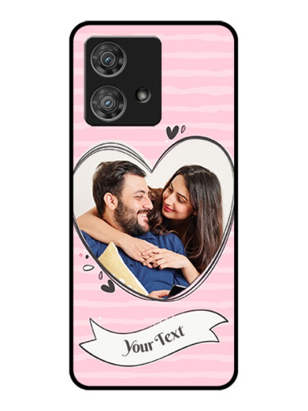 Custom Motorola Edge 40 Neo Custom Glass Phone Case - Vintage Heart Design